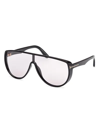 Tom Ford Men's Achilles Shield Sunglasses In Blue