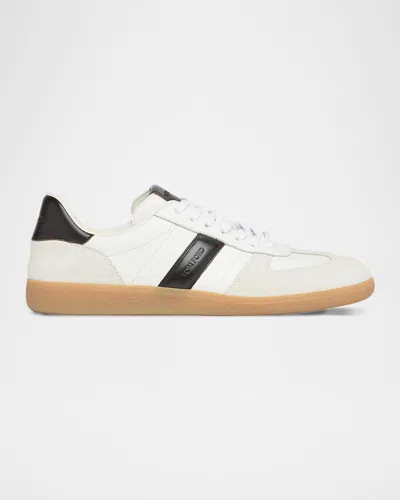 Tom Ford Archer Suede And Leather Sneakers In Animal Print
