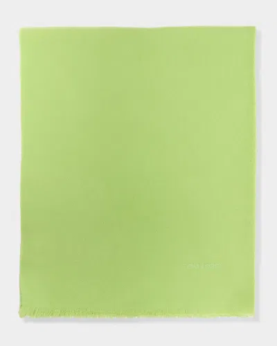 Tom Ford Men & Apos;s Cashmere Tonal Logo Scarf In Wild Lime
