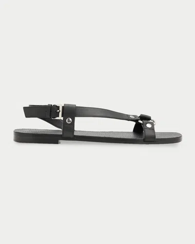 Tom Ford Men & Apos;s Cole Smooth Leather Sandals In Black