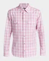 Tom Ford Check-pattern Chest-pocket Shirt In Pink