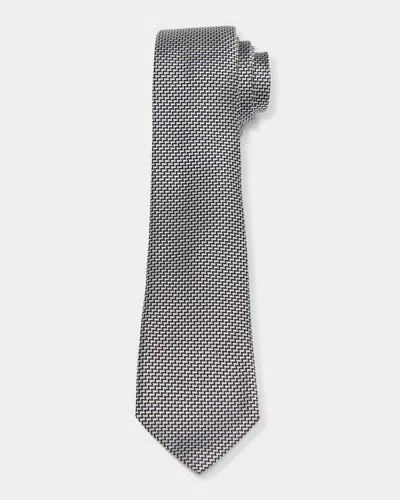 Tom Ford Men & Apos;s Micro-zigzag Silk Tie In Gray