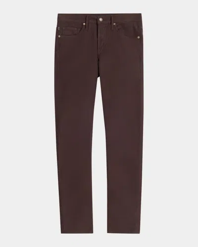 Tom Ford Men & Apos;s Moleskin Slim-fit Jeans In Burgundy