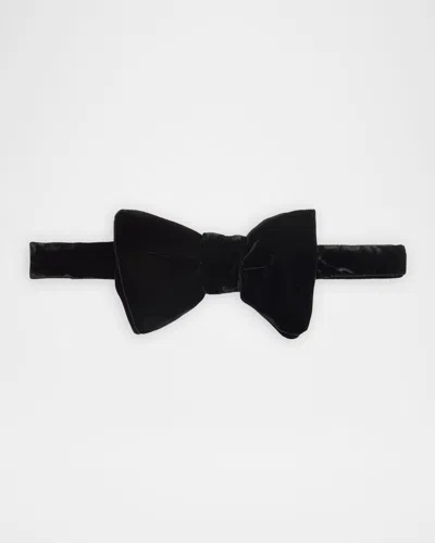 Tom Ford Pre-tied Silk-grosgrain Bow Tie In Black