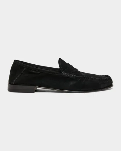 Tom Ford Men & Apos;s Ripley Suede Twist-strap Loafers In Black