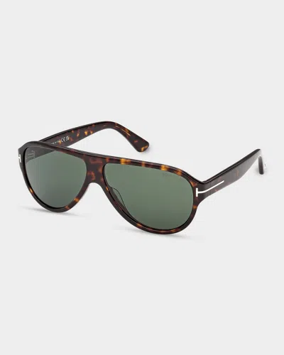 Tom Ford Men & Apos;s Samuele-02 Acetate Rectangle Sunglasses In Brown