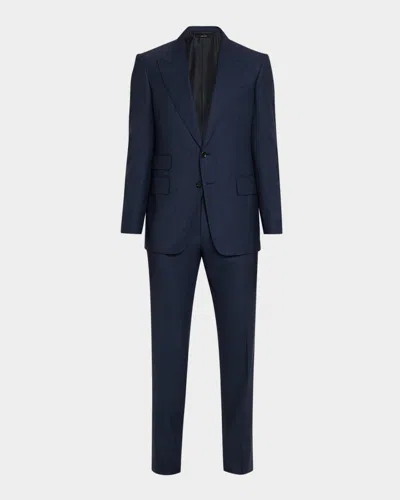 Tom Ford Men & Apos;s Shelton Herringbone Stripe Suit In Gold