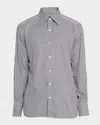Tom Ford Men & Apos;s Silk And Cotton Ladder Stripe Slim-fit Dress Shirt In Gray