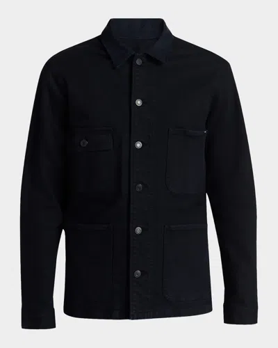 Tom Ford Men & Apos;s Twill Denim Four-pocket Chore Jacket In Black