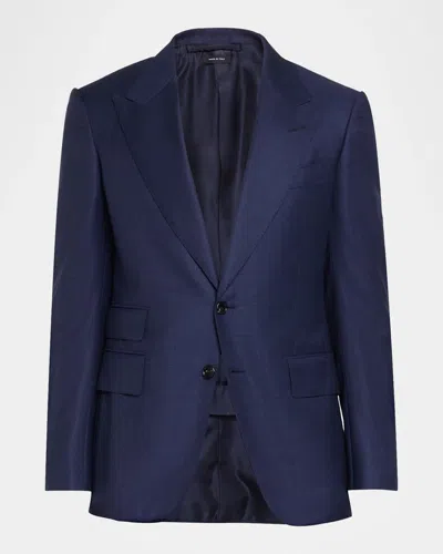 Tom Ford Men & Apos;s Wool Herringbone Single-breasted Sport Coat In Animal Print