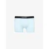 TOM FORD TOM FORD MEN'S ARTIC BLUE LOGO-WAISTBAND STRETCH-COTTON BOXERS