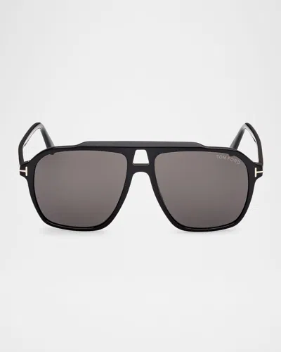 Tom Ford Men's Autari Acetate Aviator Sunglasses
