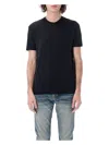 Tom Ford Black Stretch Cotton Crew Neck T-shirt In Black