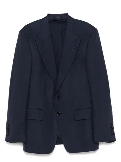 TOM FORD MEN'S BASKETBALL WEAVE SHELTON WOOL JACKET