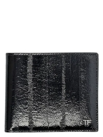 TOM FORD MEN'S BIFOLD WALLET EEL PRINT LEATHER