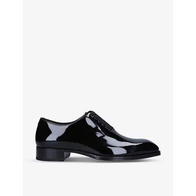 TOM FORD MENS BLACK ELKAN PATENT LEATHER OXFORD SHOES EUR 46 / 12 UK,59899991
