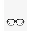 Tom Ford Mens Black Ft5908-b Irregular-frame Acetate Glasses In Black