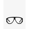 Tom Ford Mens Black Ft5958-b Pilot-frame Acetate Glasses In Black