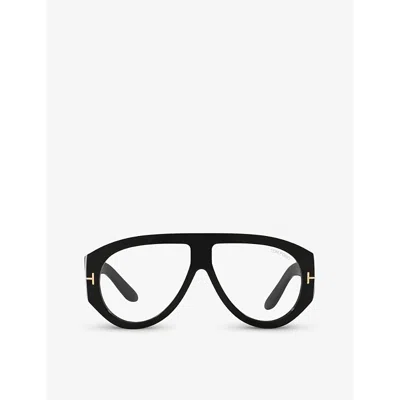 Tom Ford Mens Black Ft5958-b Pilot-frame Acetate Glasses