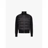 Tom Ford Mens Black Hybrid Funnel-neck Shell-down Knitted Jacket In Black