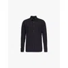 Tom Ford Mens Black Pleated-bib Slim-fit Cotton Shirt In Black