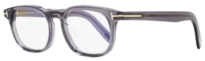 Tom Ford Men's Blue Block Eyeglasses Tf5930-d-b 020 Transparent Gray 52mm In Multi