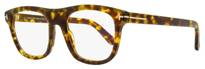 Tom Ford Men's Blue Block Eyeglasses Tf5939-b 053 Blonde Havana 52mm In Multi