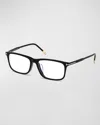 Tom Ford 57mm Rectangle Optical Glasses In Black