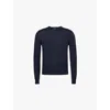 Tom Ford Fine Gauge Merino Sweater In Blue