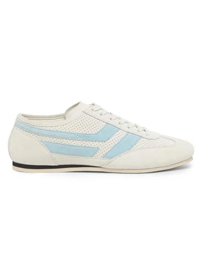 Tom Ford Perforated Leather Sneakers In Neutral
