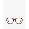 Tom Ford Mens Brown Ft5908-b Irregular-frame Acetate Glasses In Brown