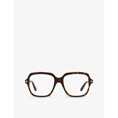 Tom Ford Mens Brown Ft5908-b Irregular-frame Acetate Glasses