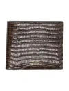 TOM FORD MEN'S BROWN PRINTED LEATHER BIFOLD WALLET WITH GOLD-TONE LOGO