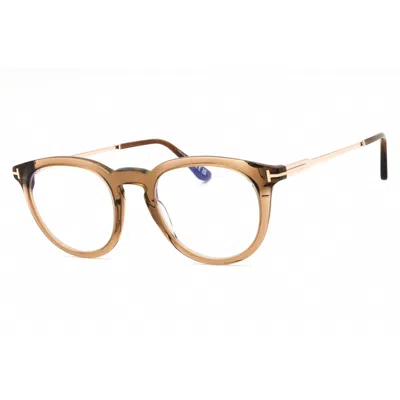Tom Ford Men's Brown Round Eyeglass Frames Ft5905b