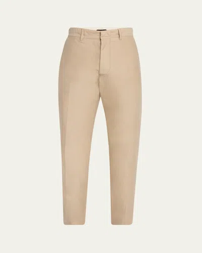 Tom Ford Men's Brushed Cotton-satin Chino Pants In Sand
