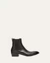 Tom Ford Chelsea Boots In Burnished Leather In Black