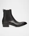 Tom Ford Chelsea Boots In Burnished Leather In Black