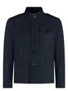 Tom Ford Buttoned Jacket In Blue