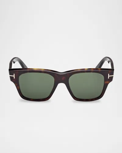 Tom Ford Men's Caine-02 Acetate Square Sunglasses