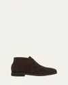 Tom Ford Men's Calf Suede Desert Boots In Coffee