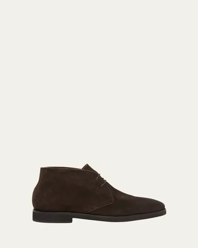 TOM FORD MEN'S CALF SUEDE DESERT BOOTS