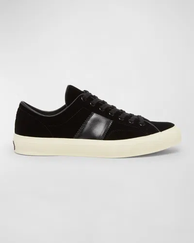 Tom Ford Logo-print Low-top Sneakers In Black
