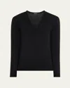 Tom Ford Men's Cashmere And Silk V-neck Sweater In Black