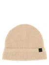Tom Ford Cashmere Beanie Hat Turn-up Brim In Beige