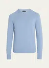 Tom Ford Men's Cashmere Wool Pullover In Ice Blue