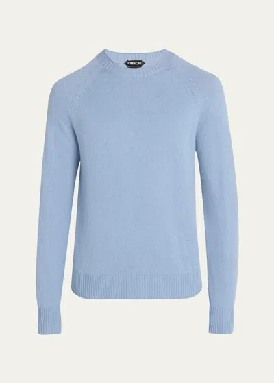 Tom Ford Men's Cashmere Wool Pullover In Blue