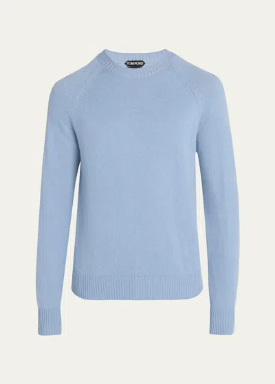 Tom Ford Men's Cashmere Wool Pullover In Ice Blue