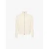 Tom Ford Mens White Roll-neck Zip-through Wool Cardigan In Chalk