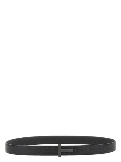 Tom Ford Cintura Con Logo In Black
