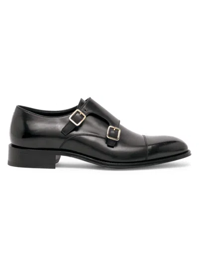 TOM FORD MEN'S CLAYDON LEATHER DOUBLE-MONK-STRAP SHOES